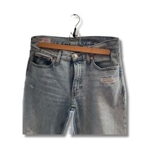 GAP Light Blue mid-rise Distressed Jeans sz 26/2P